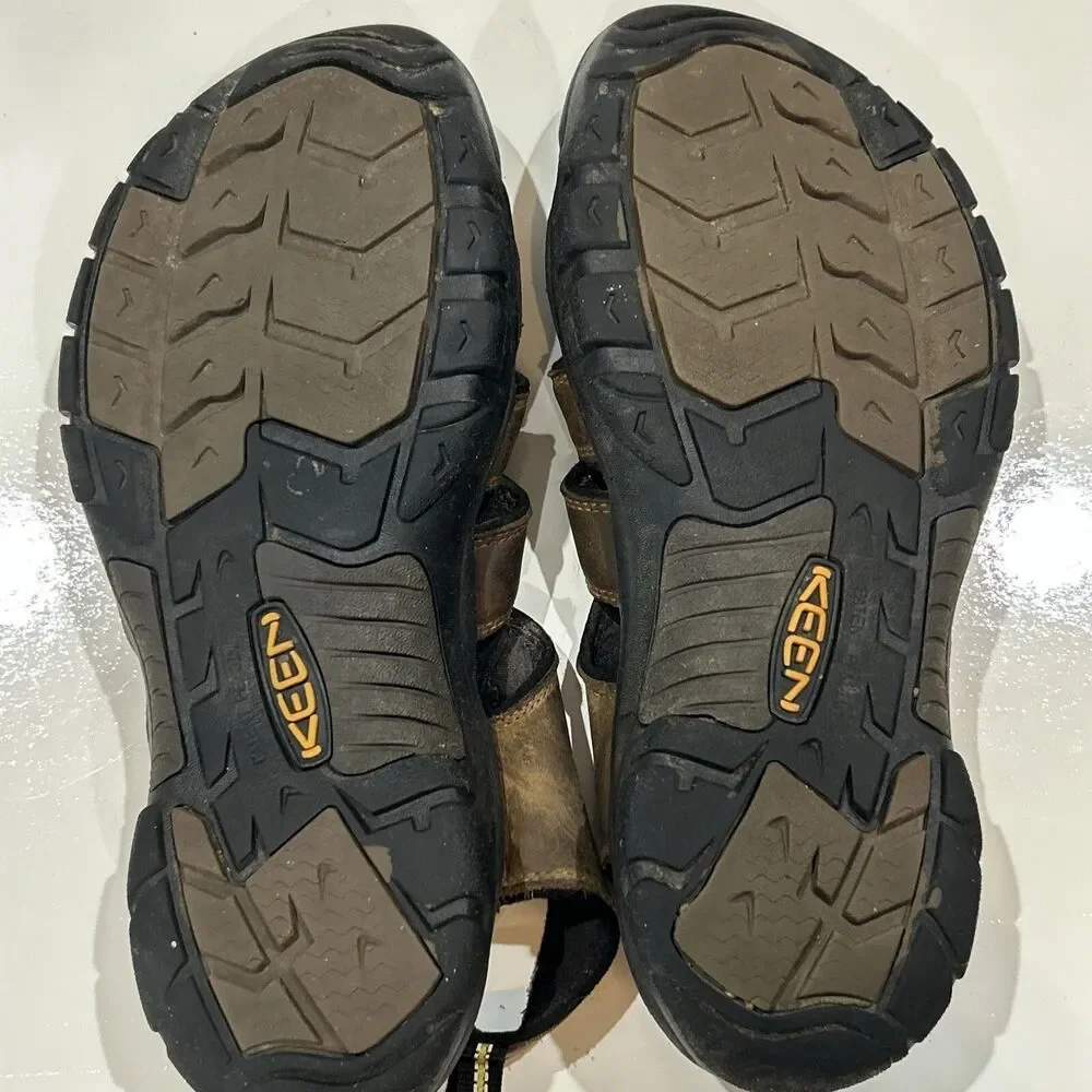 Keen Newport Waterproof Sandals Shoes Mens Size 13 US 47 EU Brown Leather Hiking